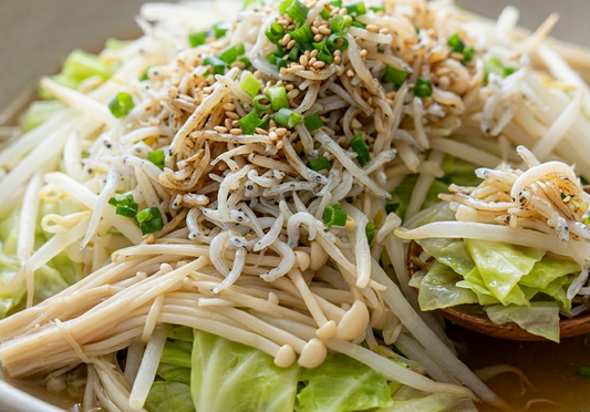 【晩御飯レシピ⑤】火を使わず簡単！しらすとたっぷり野菜の旨蒸し