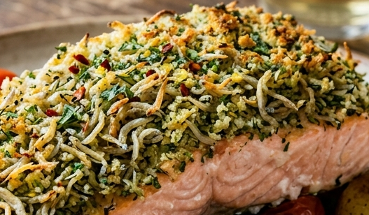 しらすと香草パン粉のサクサク焼き魚